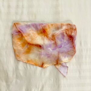 Tie Dye Strapless Silk Shirt